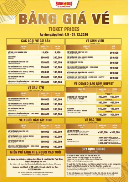 lịch trình đi Núi Bà Đen 1 ngày
