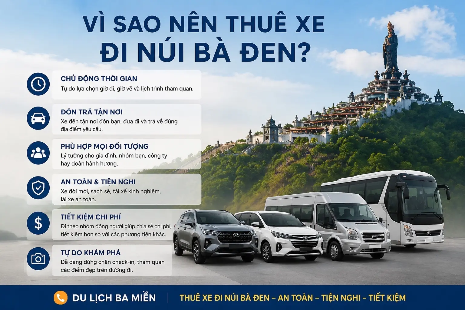Vì Sao Nên Thuê Xe Đi Núi Bà Đen?