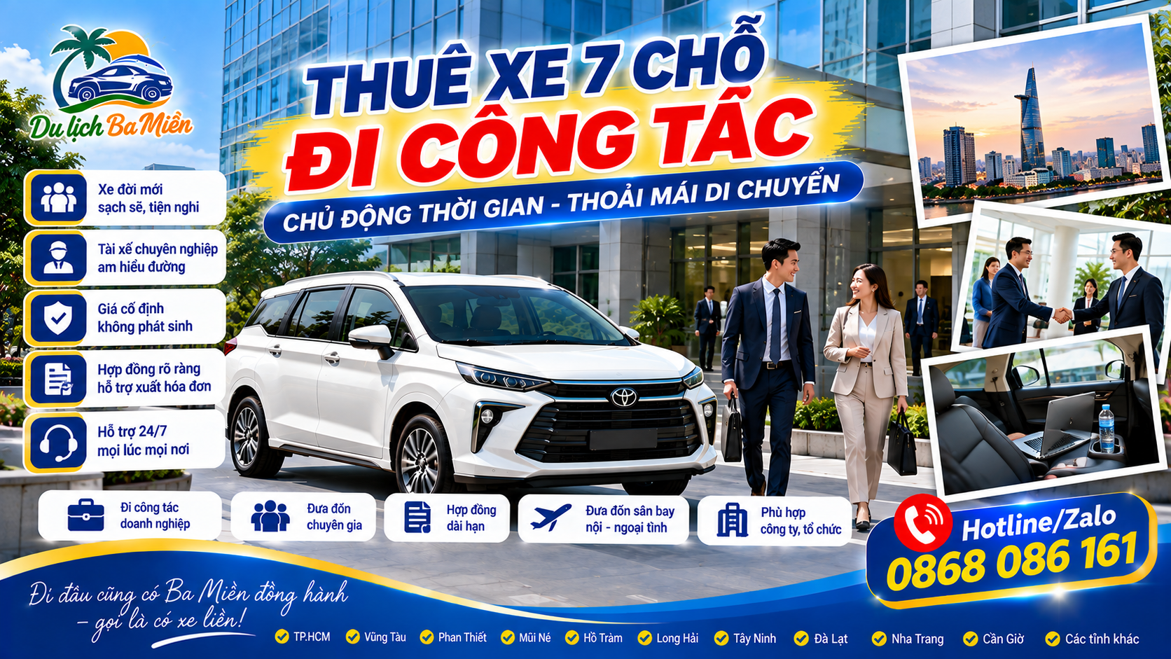 Thu&ecirc; Xe 7 Chỗ Đi C&ocirc;ng T&aacute;c