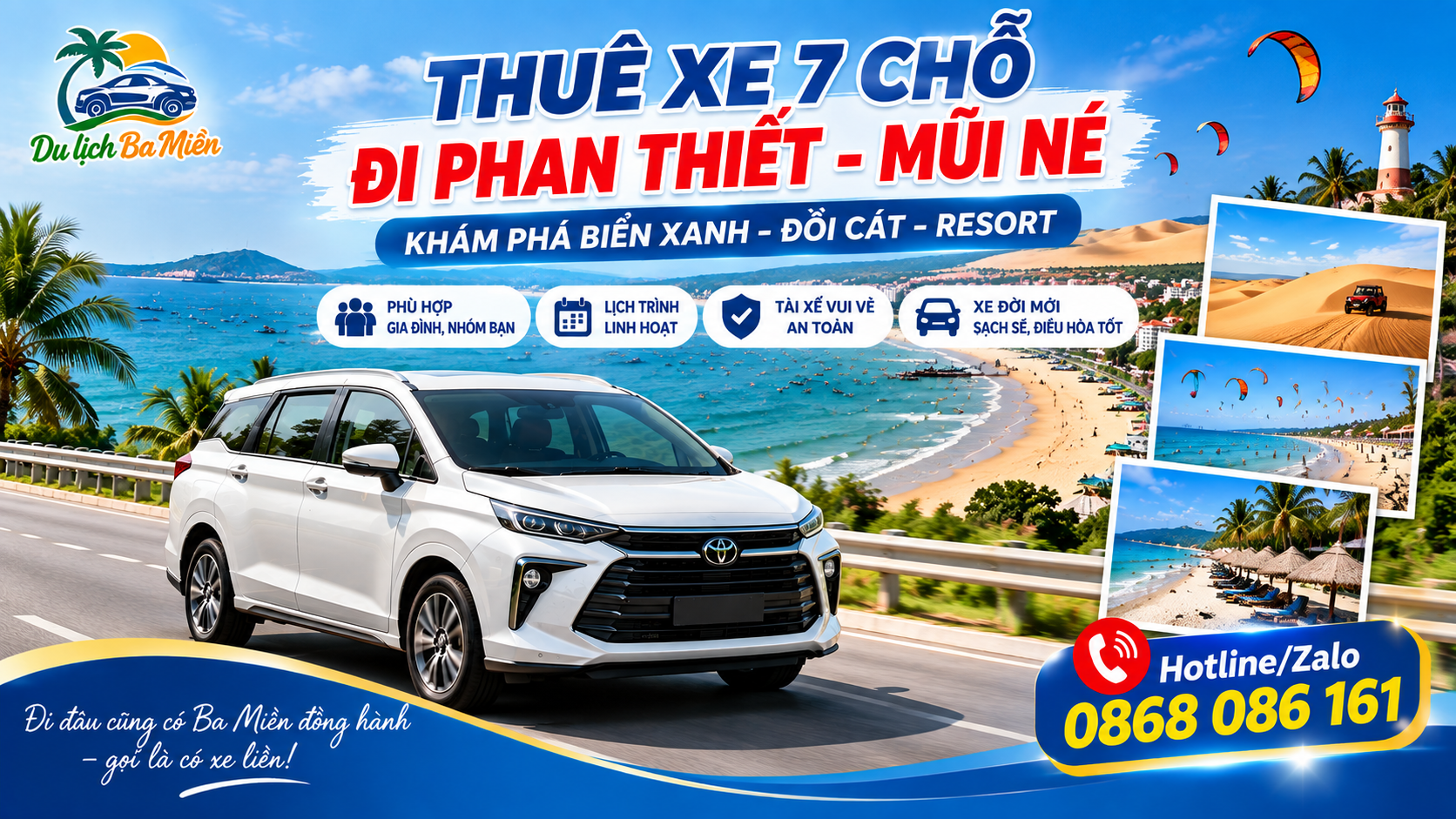 Thu&ecirc; xe 7 chỗ đi Phan Thiết &ndash; Mũi N&eacute;