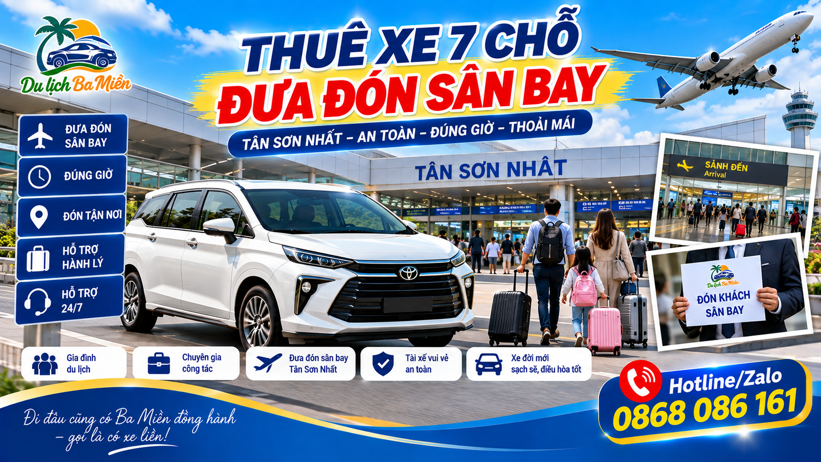 Thu&ecirc; Xe 7 Chỗ Đưa Đ&oacute;n S&acirc;n Bay