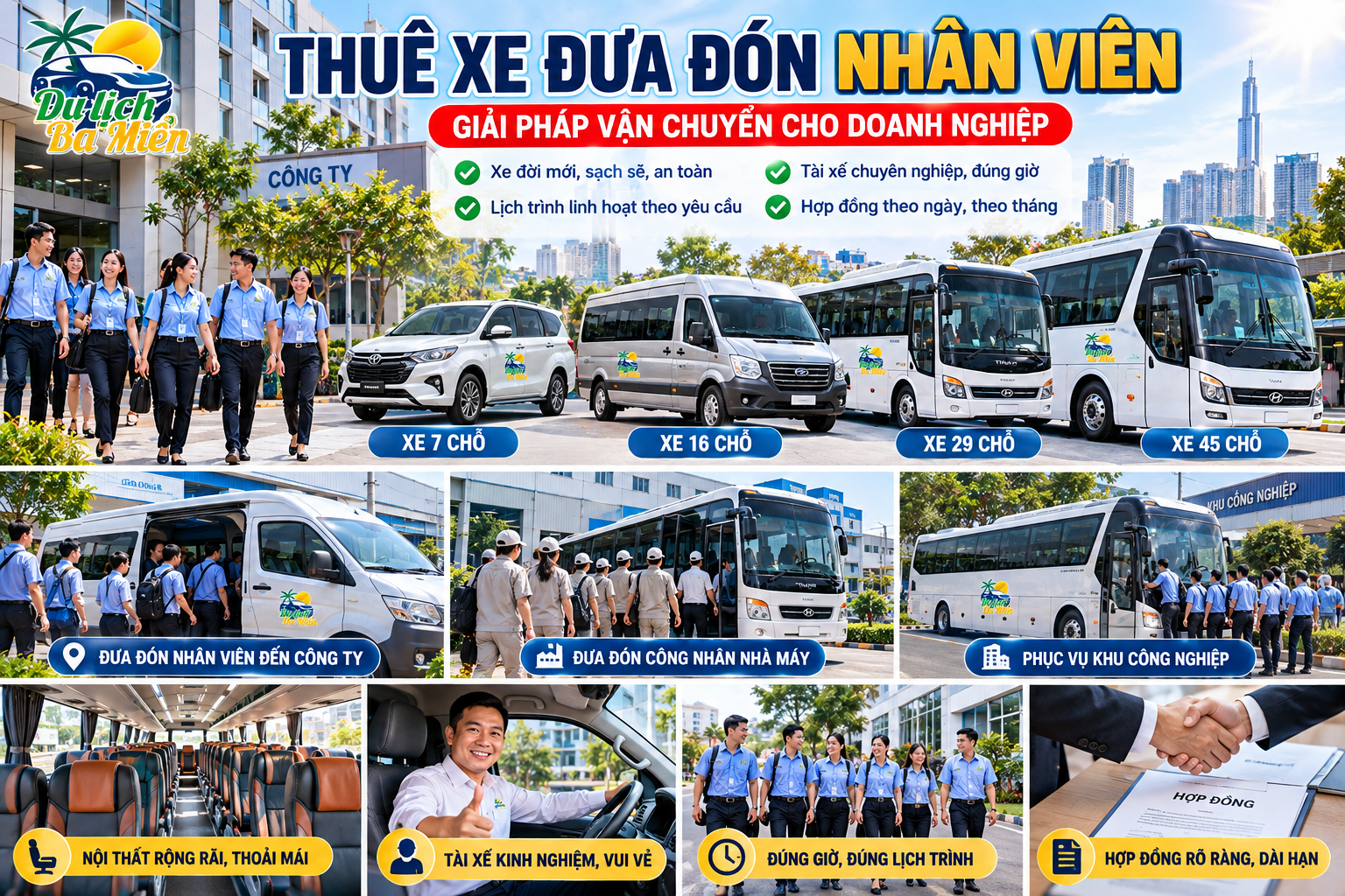 Thuê xe đưa đón nhân viên