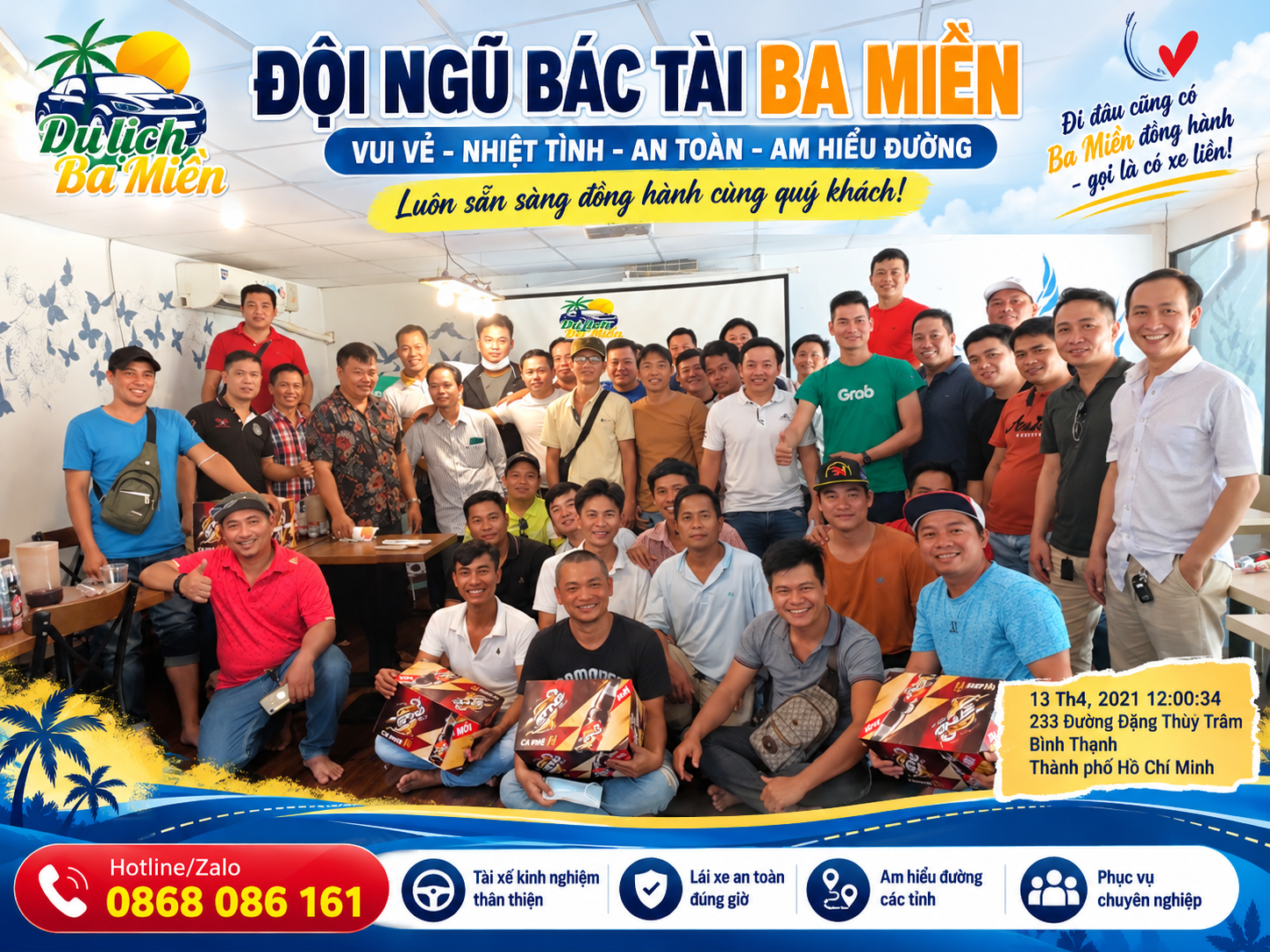 Đội ngũ l&aacute;i xe Ba Miền
