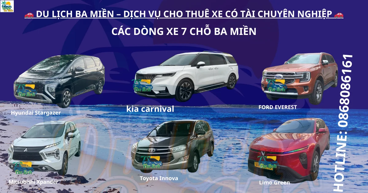 Thu&ecirc; xe 7 chỗ đi N&uacute;i B&agrave; Đen